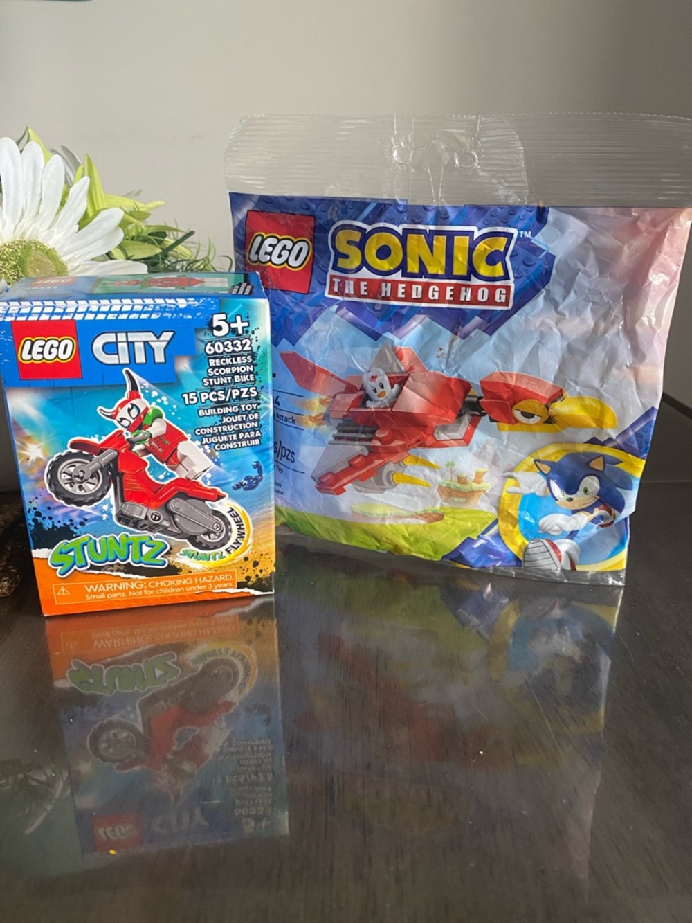 New🌈 LEGO Sonic the Hedgehog and Red Stunt Bike DIY Building Toys
